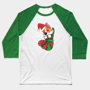 Stocking Stuffer Corgi Puppy Baseball T-Shirt